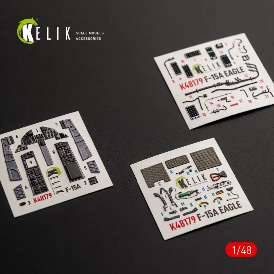 Kelik K48179 1/48 F-15a - Interior 3d Decals For Hasegawa