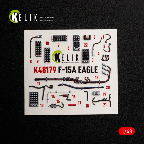 Kelik K48179 1/48 F-15a - Interior 3d Decals For Hasegawa