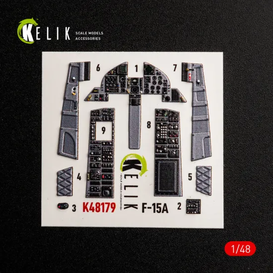 Kelik K48179 1/48 F-15a - Interior 3d Decals For Hasegawa