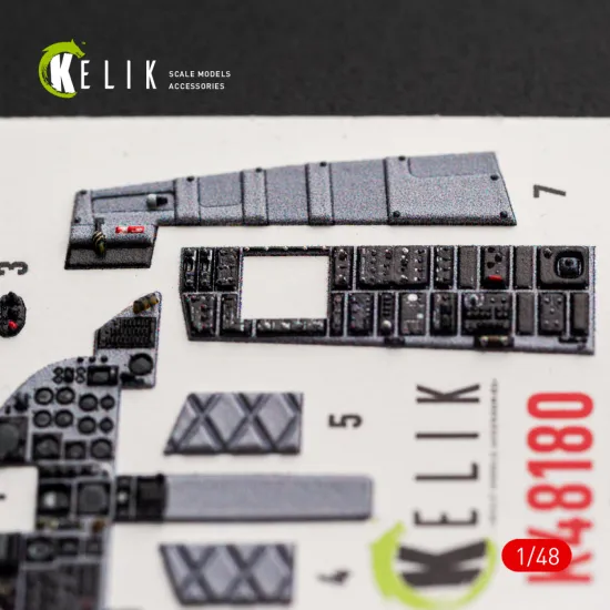Kelik K48180 1/48 F-15j Early Interior 3d Decals For Hasegawa