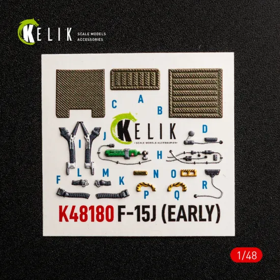 Kelik K48180 1/48 F-15j Early Interior 3d Decals For Hasegawa