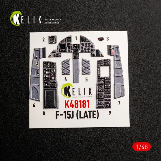 Kelik K48181 1/48 F-15j Late Interior 3d Decals For Hasegawa