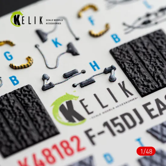Kelik K48182 1/48 F-15dj Eagle Interior 3d Decals For Hasegawa
