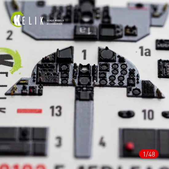 Kelik K48182 1/48 F-15dj Eagle Interior 3d Decals For Hasegawa