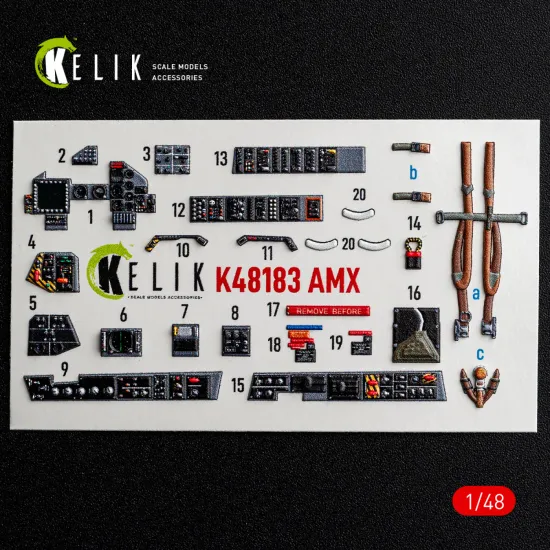 Kelik K48183 1/48 Amx Interior 3d Decals For Hobbyboss