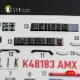 Kelik K48183 1/48 Amx Interior 3d Decals For Hobbyboss