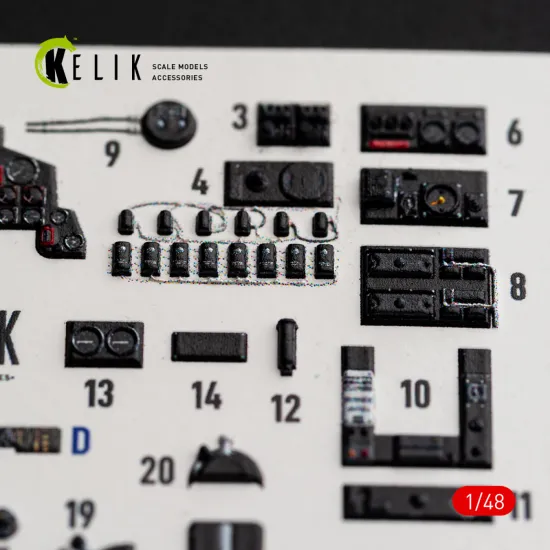 Kelik K48184 1/48 Defiant F1 - Interior 3d Decals For Trumpeter