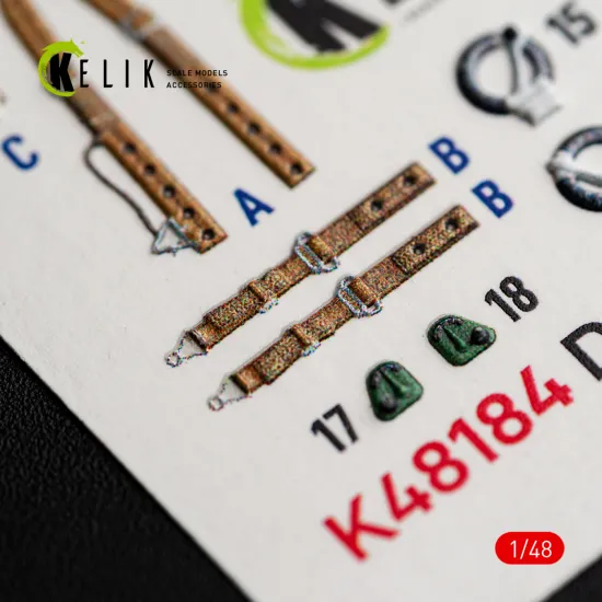 Kelik K48184 1/48 Defiant F1 - Interior 3d Decals For Trumpeter