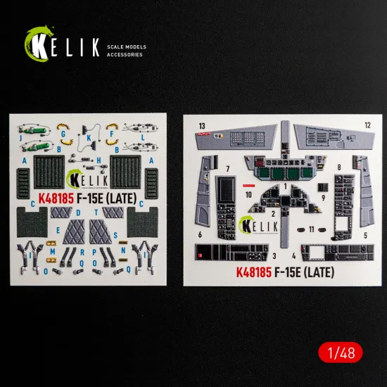 Kelik K48185 1/48 F-15e Late Interior 3d Decals For Hasegawa