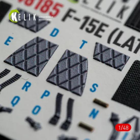 Kelik K48185 1/48 F-15e Late Interior 3d Decals For Hasegawa