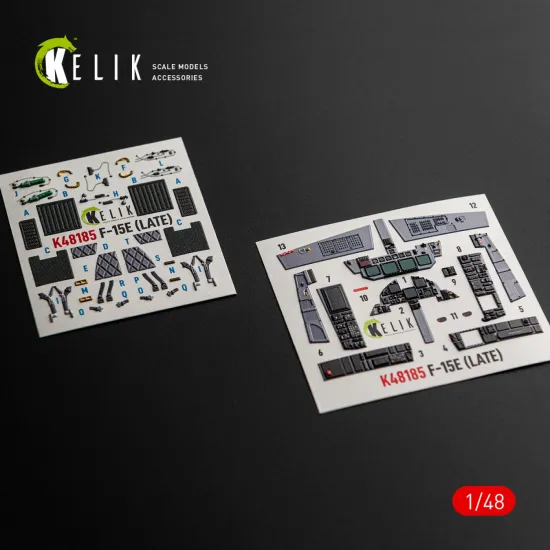 Kelik K48185 1/48 F-15e Late Interior 3d Decals For Hasegawa