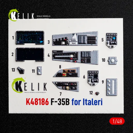 Kelik K48185 1/48 F-15e Late Interior 3d Decals For Hasegawa
