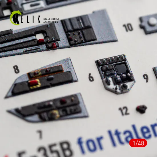 Kelik K48185 1/48 F-15e Late Interior 3d Decals For Hasegawa