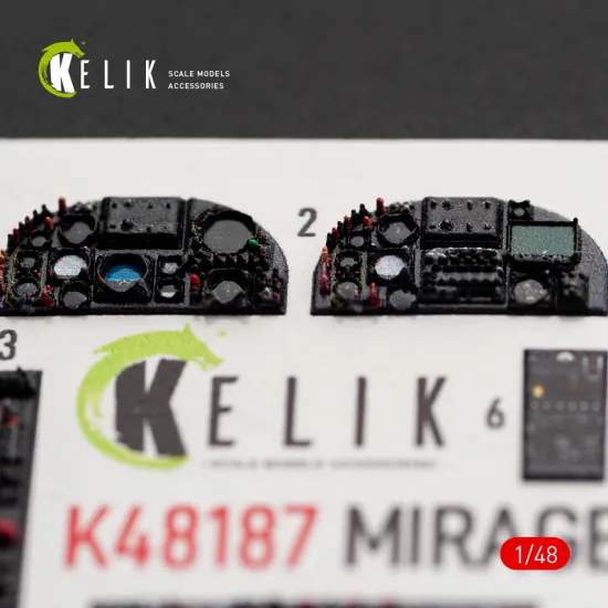 Kelik K48187 1/48 Mirage F1c/Cr - Interior 3d Decals For Italeri Kit