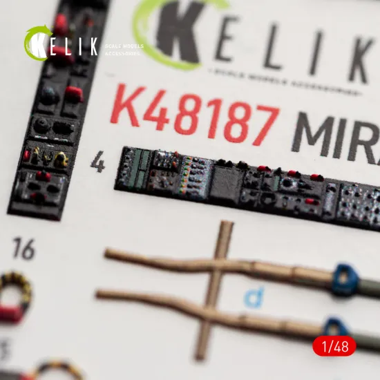 Kelik K48187 1/48 Mirage F1c/Cr - Interior 3d Decals For Italeri Kit
