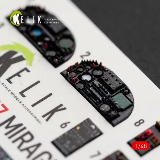 Kelik K48187 1/48 Mirage F1c/Cr - Interior 3d Decals For Italeri Kit