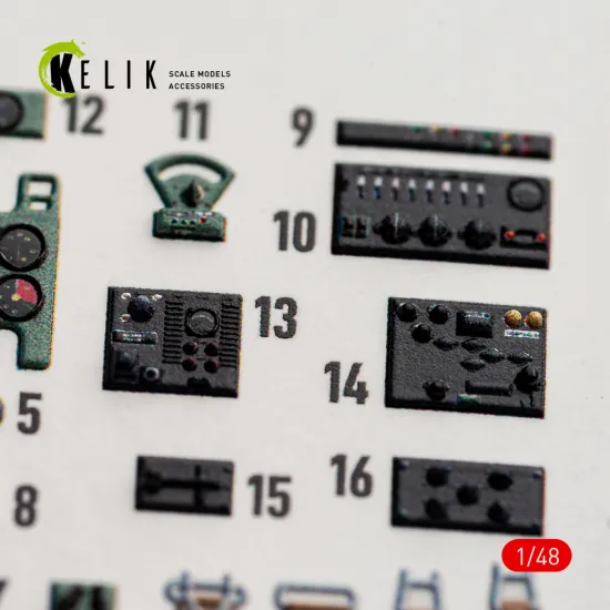 Kelik K48189 1/48 A6m2b Zero Interior 3d Decals For Academy