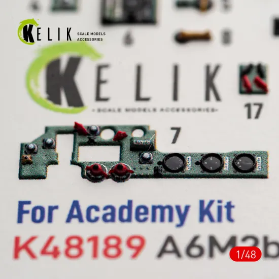 Kelik K48189 1/48 A6m2b Zero Interior 3d Decals For Academy