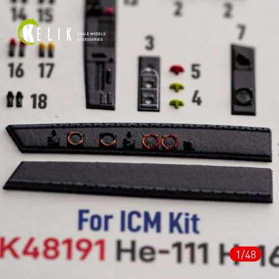 Kelik K48191 1/48 He-111 H-16 Interior 3d Decals For Icm