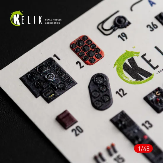 Kelik K48192 1/48 He-111 H-20 - Interior 3d Decals For Icm