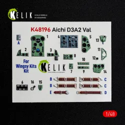 Kelik K48196 1/48 Aichi D3a2 Val - Interior 3d Decals For Wingsy Kits