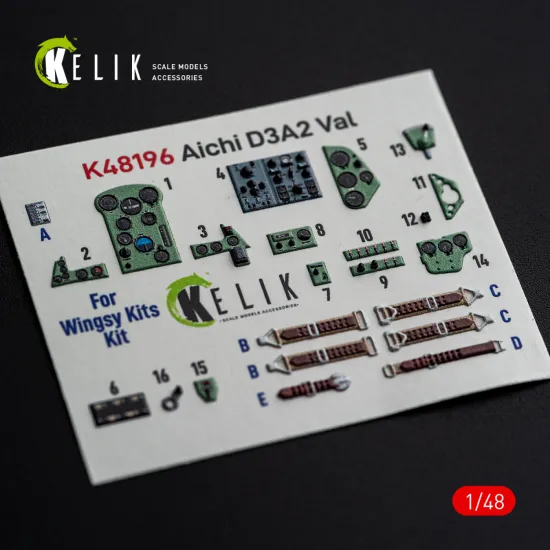 Kelik K48196 1/48 Aichi D3a2 Val - Interior 3d Decals For Wingsy Kits
