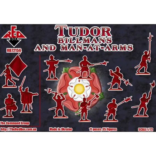 Red Box 72156 1/72 Tudor Billmans And Man-at-arms Mid 16th Century Figures Model Kit