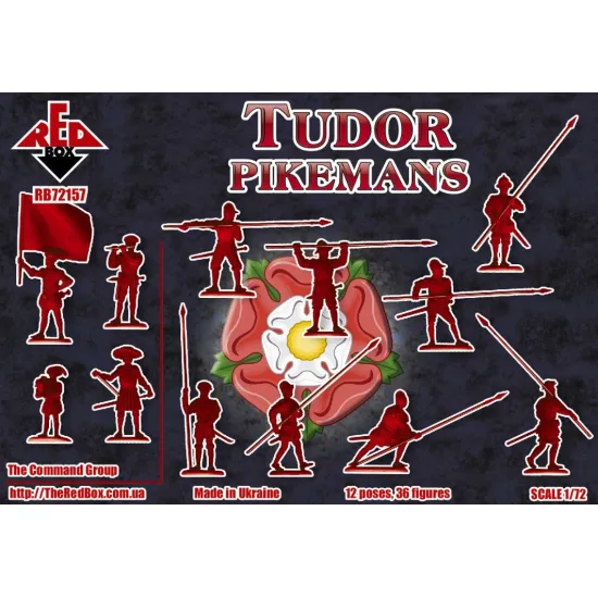 Red Box 72157 1/72 Tudor Pikemans Mid 16th Century Figures Model Kit