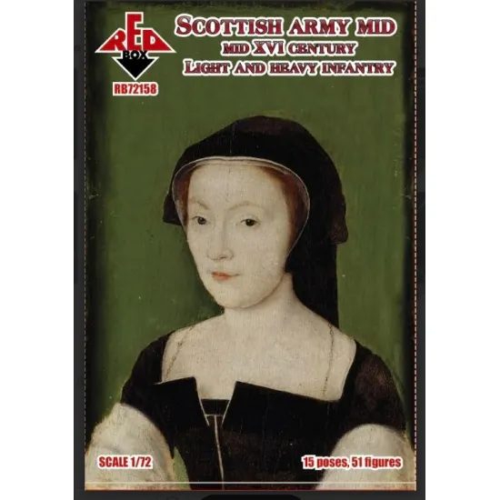 Red Box 72158 1/72 Scottish Army Mid Xvi Century Light And Heavy Infantry Figures Model Kit