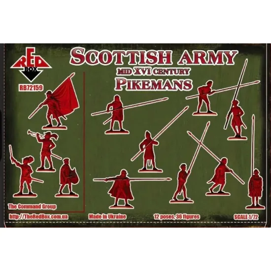 Red Box 72159 1/72 Scottish Army Mid Xvi Century Pikemans Figures Model Kit