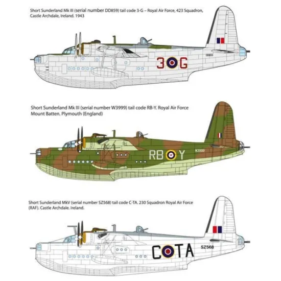 Roden 353 1/144 Short S 25 Sunderland Mark Iii/V Plastic Model Aircraft