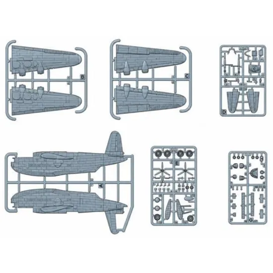 Roden 353 1/144 Short S 25 Sunderland Mark Iii/V Plastic Model Aircraft