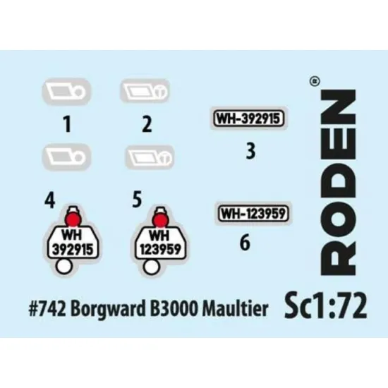 Roden 742 1/72 Borgward B3000 Maultier Plastic Model Kit