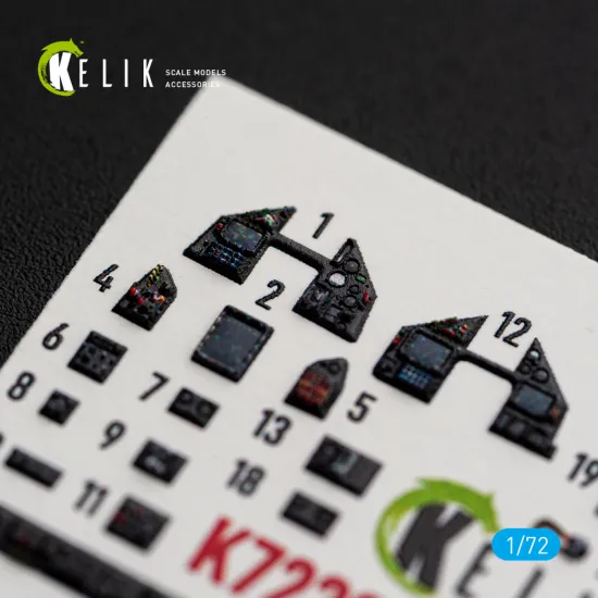 Kelik K72234 1/72 Mirage-2000d Interior 3d Decals For Dreammodel