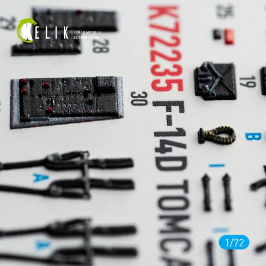 Kelik K72235 1/72 F-14d Tomcat Interior 3d Decals For Tamiya