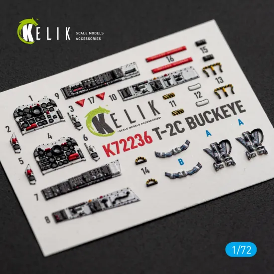 Kelik K72236 1/72 T-2c Buckeye - Interior 3d Decals For Wolfpack