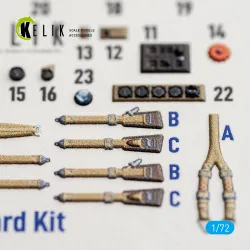 Kelik K72241 1/72 Bf-110c Early - Interior 3d Decals For Eduard