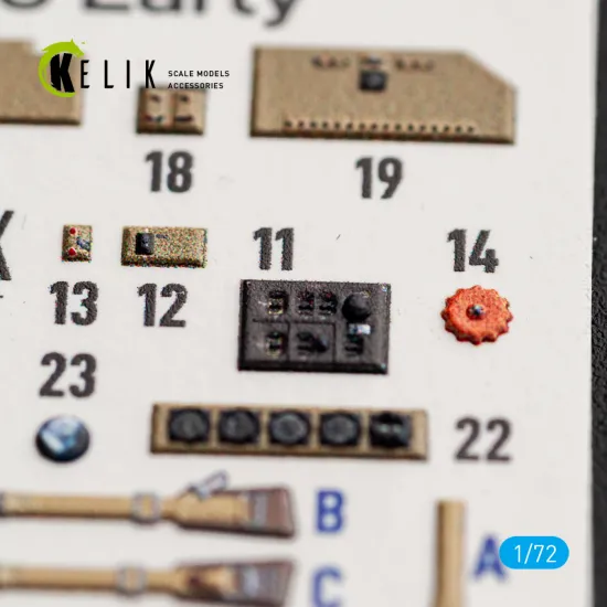 Kelik K72241 1/72 Bf-110c Early - Interior 3d Decals For Eduard