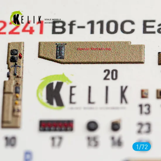 Kelik K72241 1/72 Bf-110c Early - Interior 3d Decals For Eduard