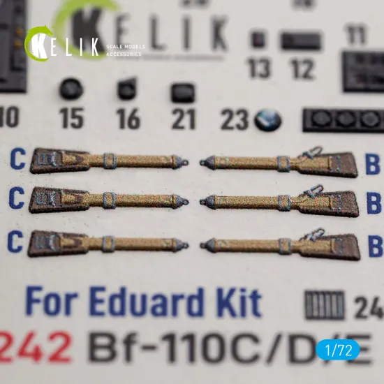 Kelik K72242 1/72 Bf-110c/D/E- Interior 3d Decals For Eduard