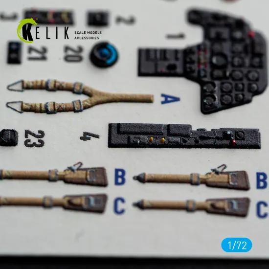 Kelik K72243 1/72 Bf-110g-4- Interior 3d Decals For Eduard Kit