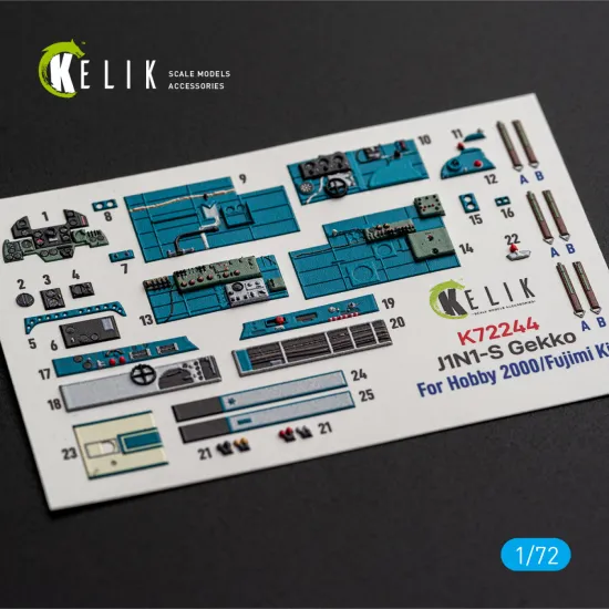 Kelik K72244 1/72 J1n1-s Gekko Interior 3d Decals For Fujimi/Hobby 2000