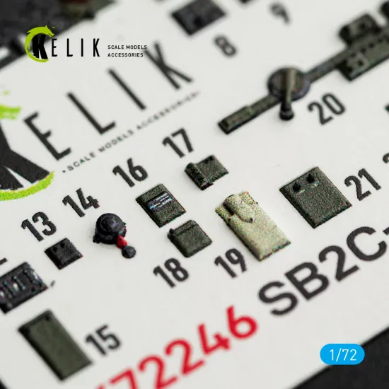 Kelik K72246 1/72 Sb2c-4 - Interior 3d Decals For Academy/Special Hobby