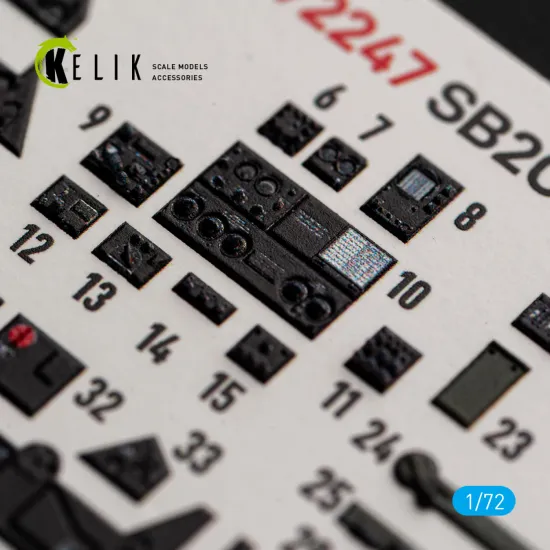 Kelik K72247 1/72 Sb2c-5 - Interior 3d Decals For Academy/Special Hobby