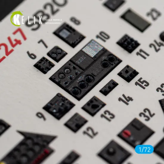 Kelik K72247 1/72 Sb2c-5 - Interior 3d Decals For Academy/Special Hobby