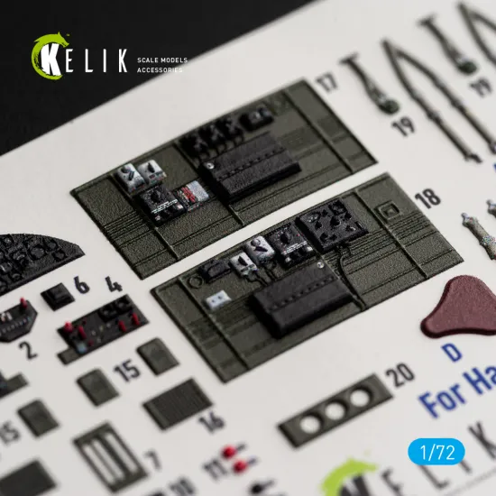 Kelik K72248 1/72 B-25j - Interior 3d Decals For Eduard Kit