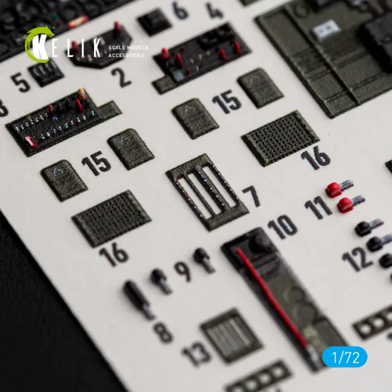 Kelik K72248 1/72 B-25j - Interior 3d Decals For Eduard Kit