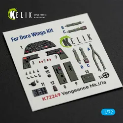 Kelik K72249 1/72 Vengeance Mk.i/Ia - Interior 3d Decals For Dorawings