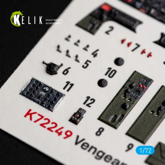 Kelik K72249 1/72 Vengeance Mk.i/Ia - Interior 3d Decals For Dorawings