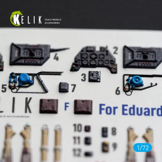 Kelik K72251 1/72 Bf-109 F-2/F-4 - Interior 3d Decals For Eduard